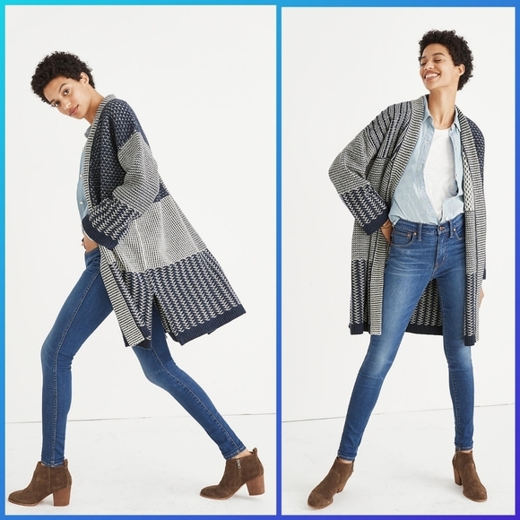 Madewell Collage Wool Cardigan Sweater - Picture 3 of 7